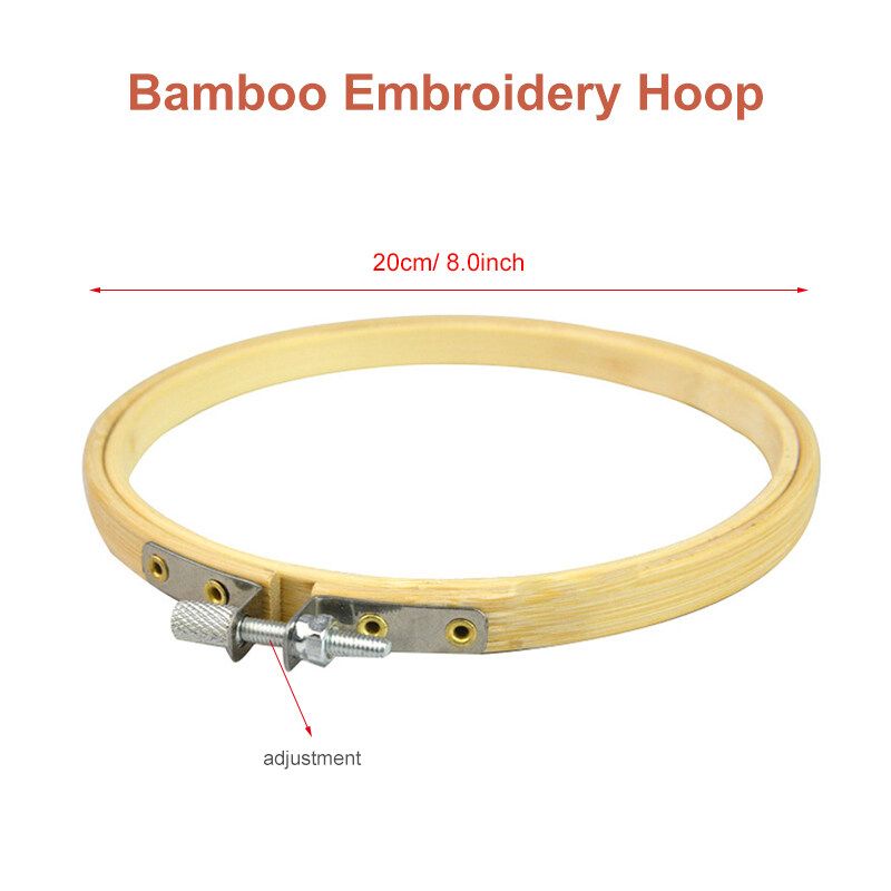 (6 Flower Patterns)DIY Hand Embroidery Kit For Beginners Adults With Floss Hoop Needles Cloth Craft Sewing Needlework Tool Home Decoration Beige Only 8 Inch Embroidery Hoop