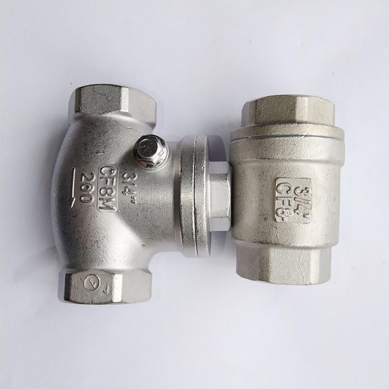 Threaded Horizontal Check Valve 201/304/216 Stainless Steel Internal Thread Horizontal Swing One-Way Check Valve