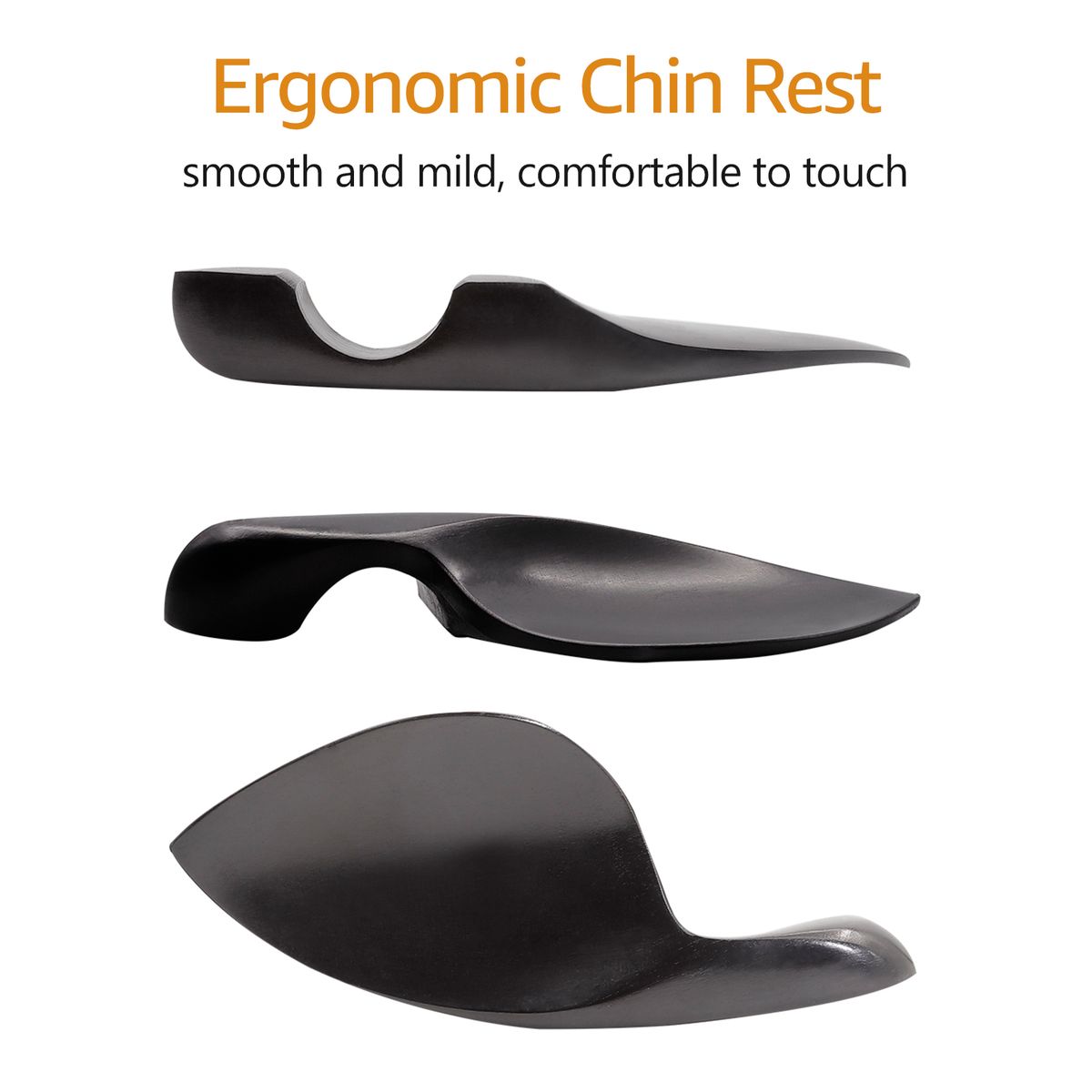 4/4 Violin Accessory Parts Set Ebony With Tailpiece Chin