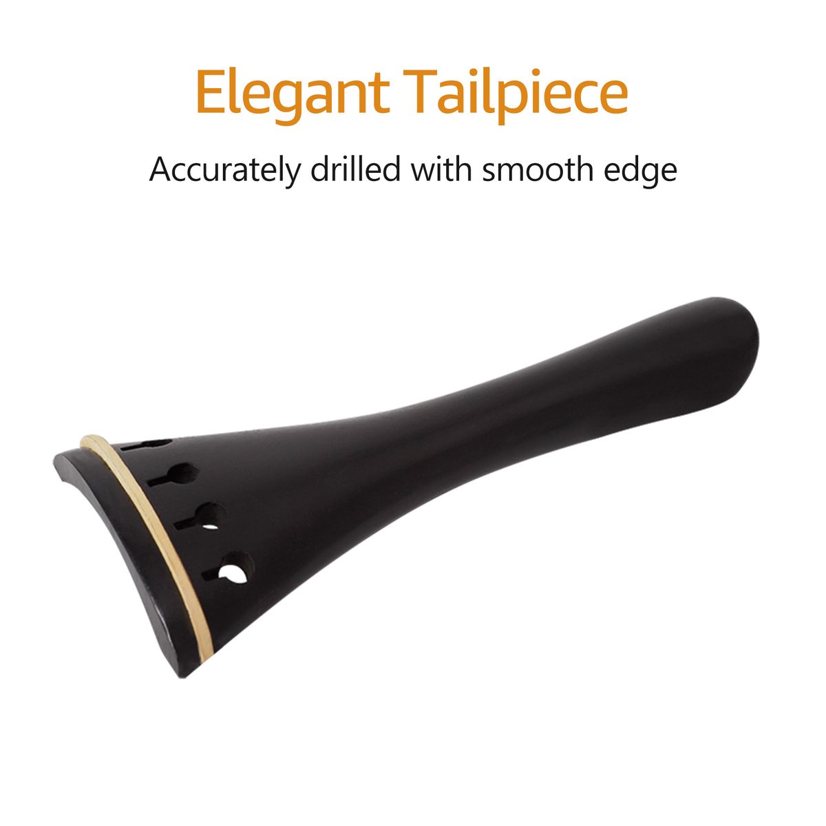 4/4 Violin Accessory Parts Set Ebony With Tailpiece Chin