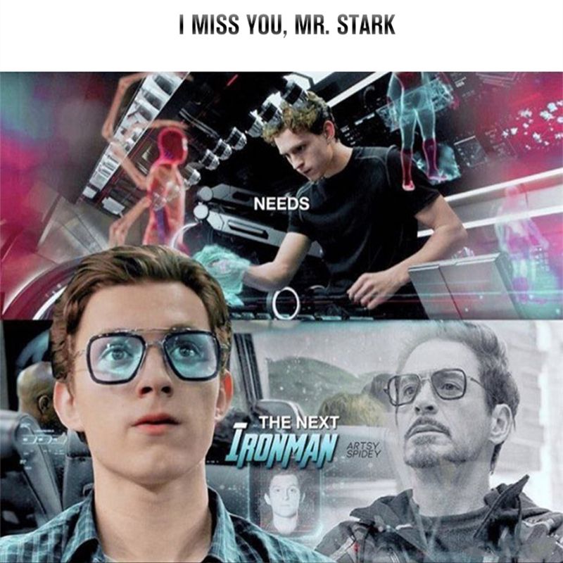 Tom Holland Style Superhero Peter Parker Edith Sunglasses