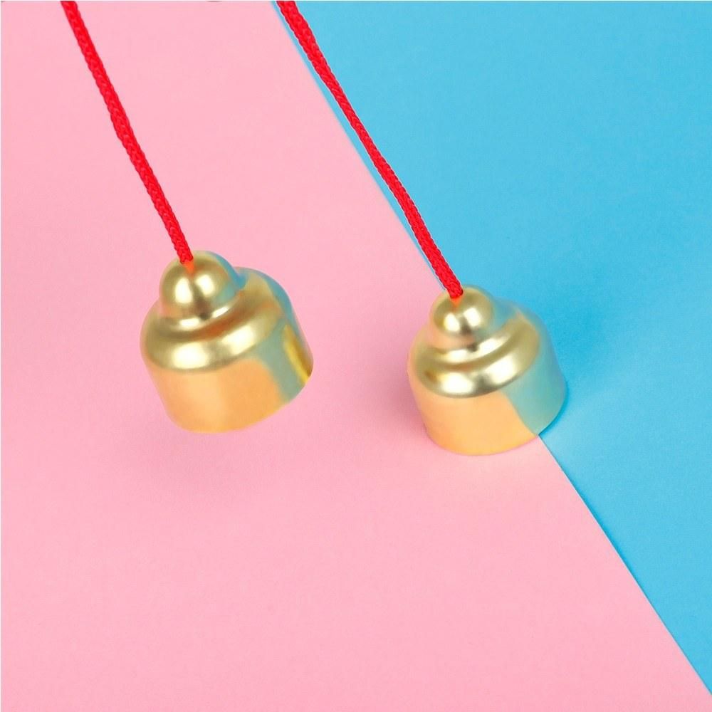 Copper Hand Bells Musical Bells Orff Percussion Instrument Toy Bell Classroom Musical Instrument for Kids Toddlers Timbre Similar to Triangle Instrument