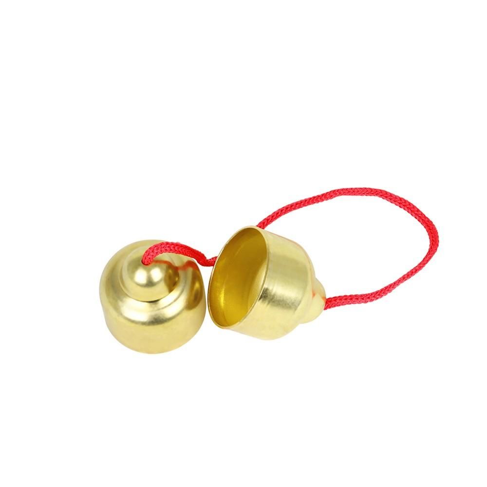 Copper Hand Bells Musical Bells Orff Percussion Instrument Toy Bell Classroom Musical Instrument for Kids Toddlers Timbre Similar to Triangle Instrument