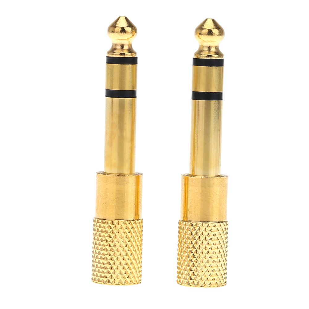 Pair Of Audio Jack Adapter Convertor Stereo Plug Socket For