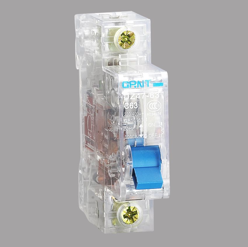 Case 1P Circuit Transparent Mini 6A-63A Breaker MCB