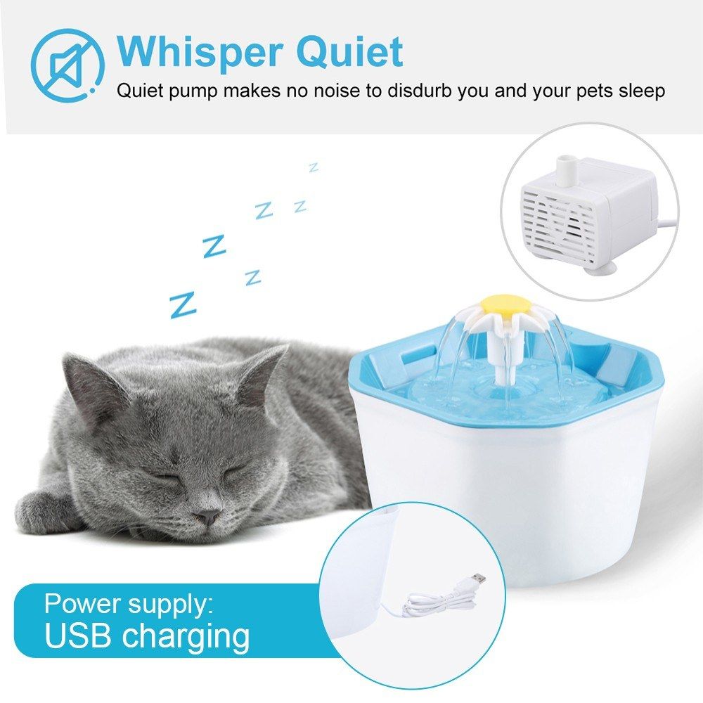 1.6L Automatic Pet Water Fountain Silent Drinking Electric