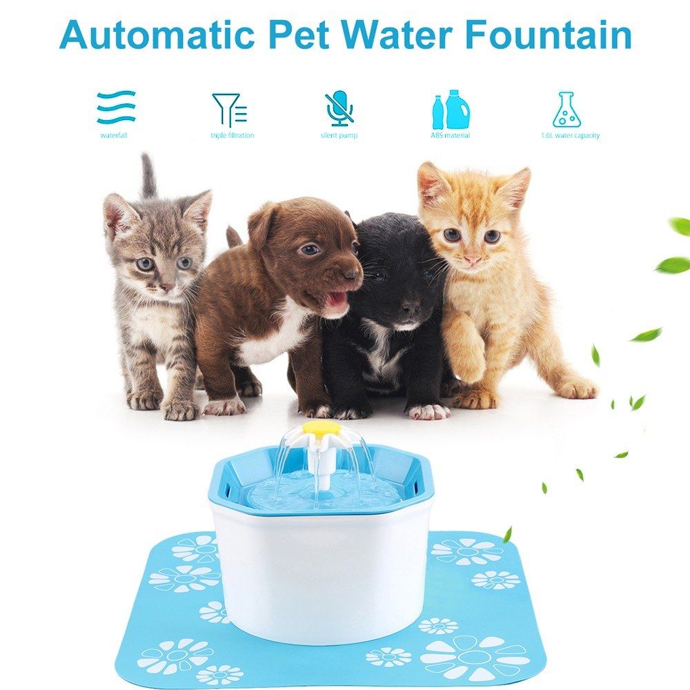 1.6L Automatic Pet Water Fountain Silent Drinking Electric