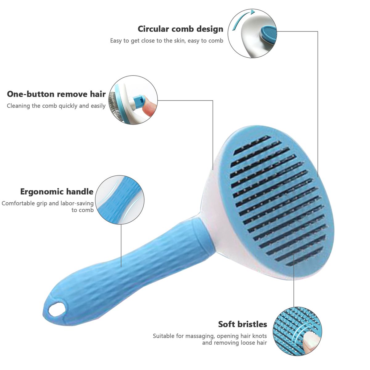 Pet Grooming Brush Dogs Brush Cat Brush Dog Slicker Brush