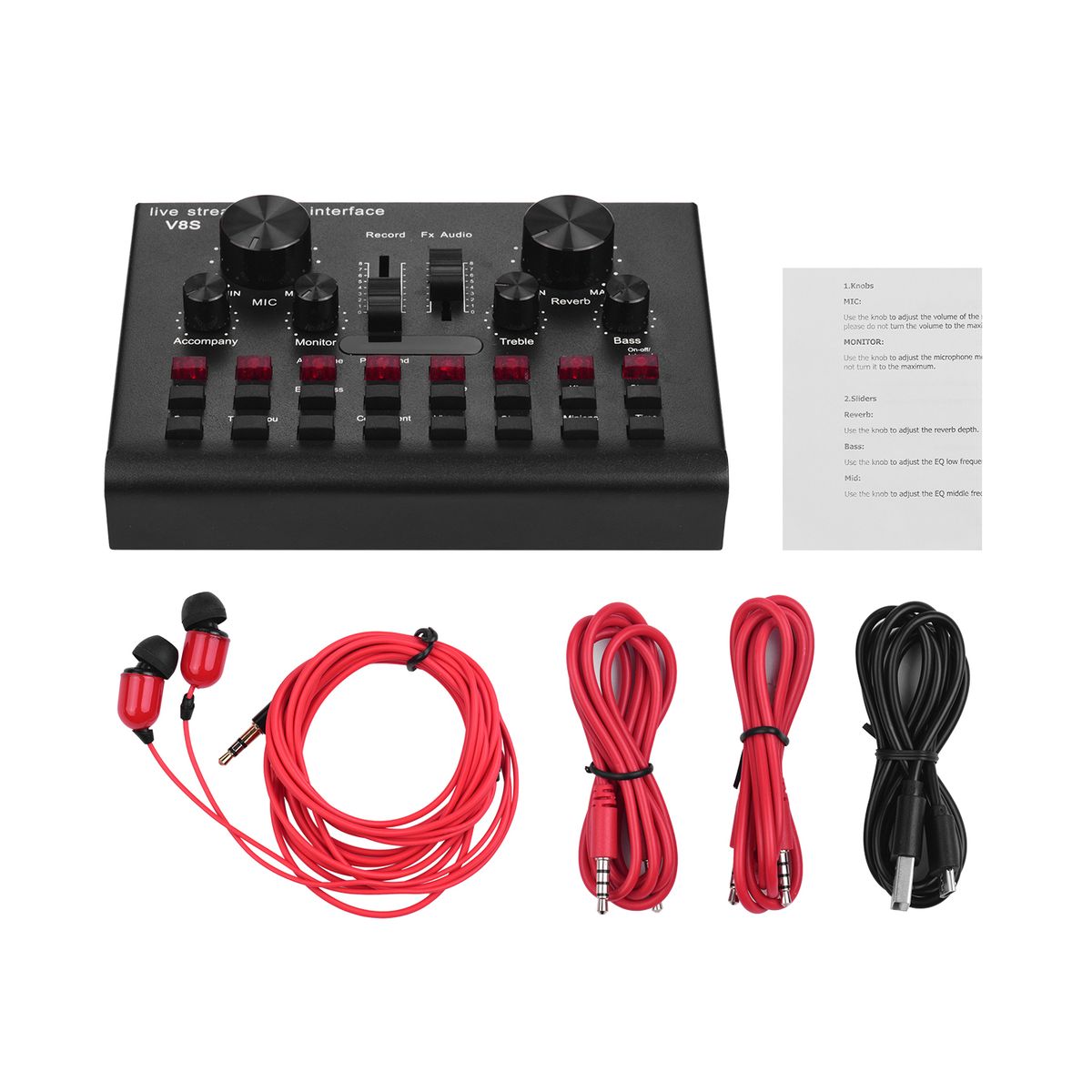 Multifunctional Live Streaming Sound Card USB Audio