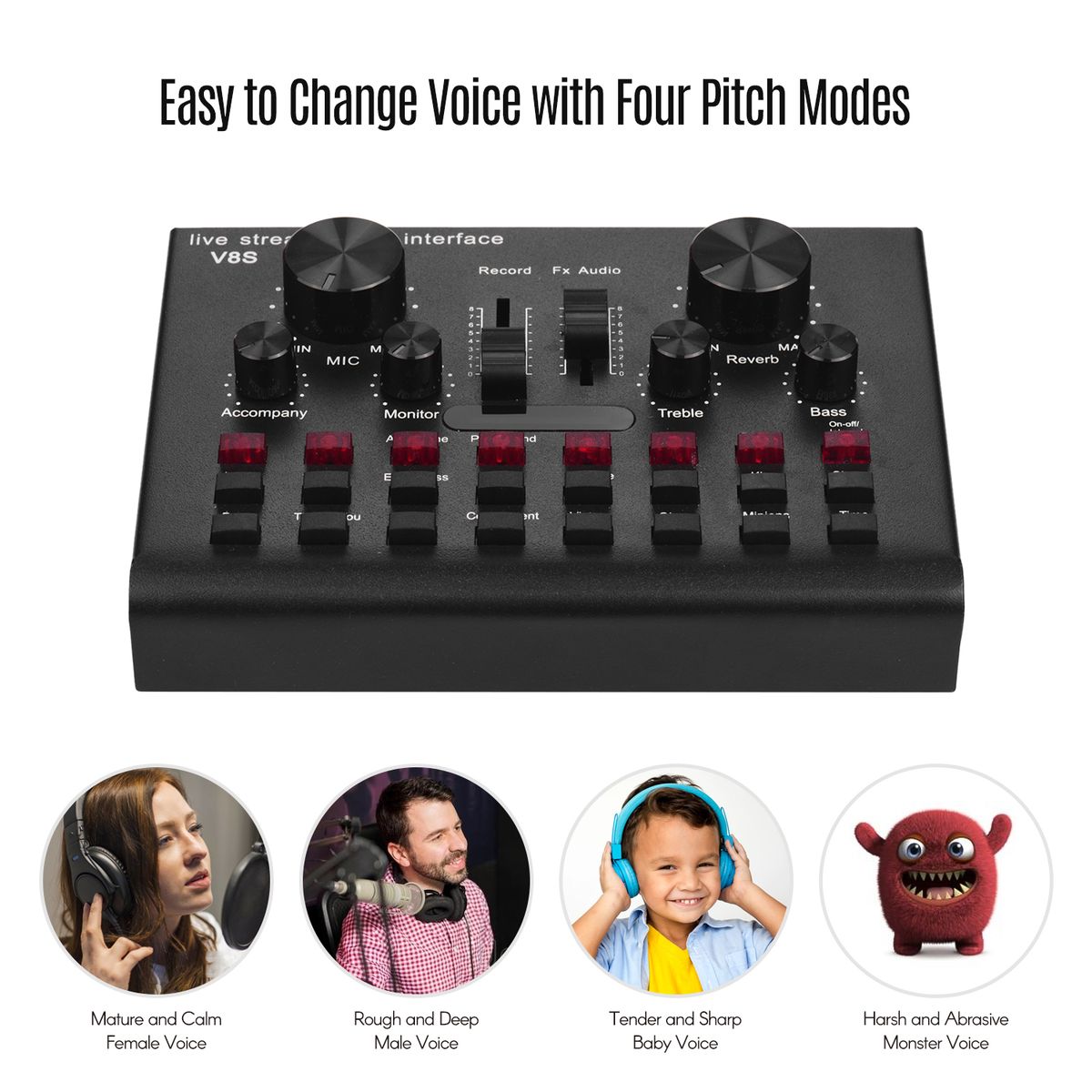 Multifunctional Live Streaming Sound Card USB Audio