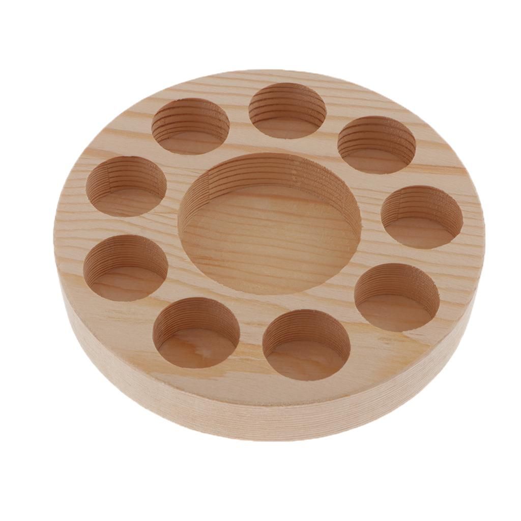 4x Wood Essential Oil Display Bottle Holder Classification Display