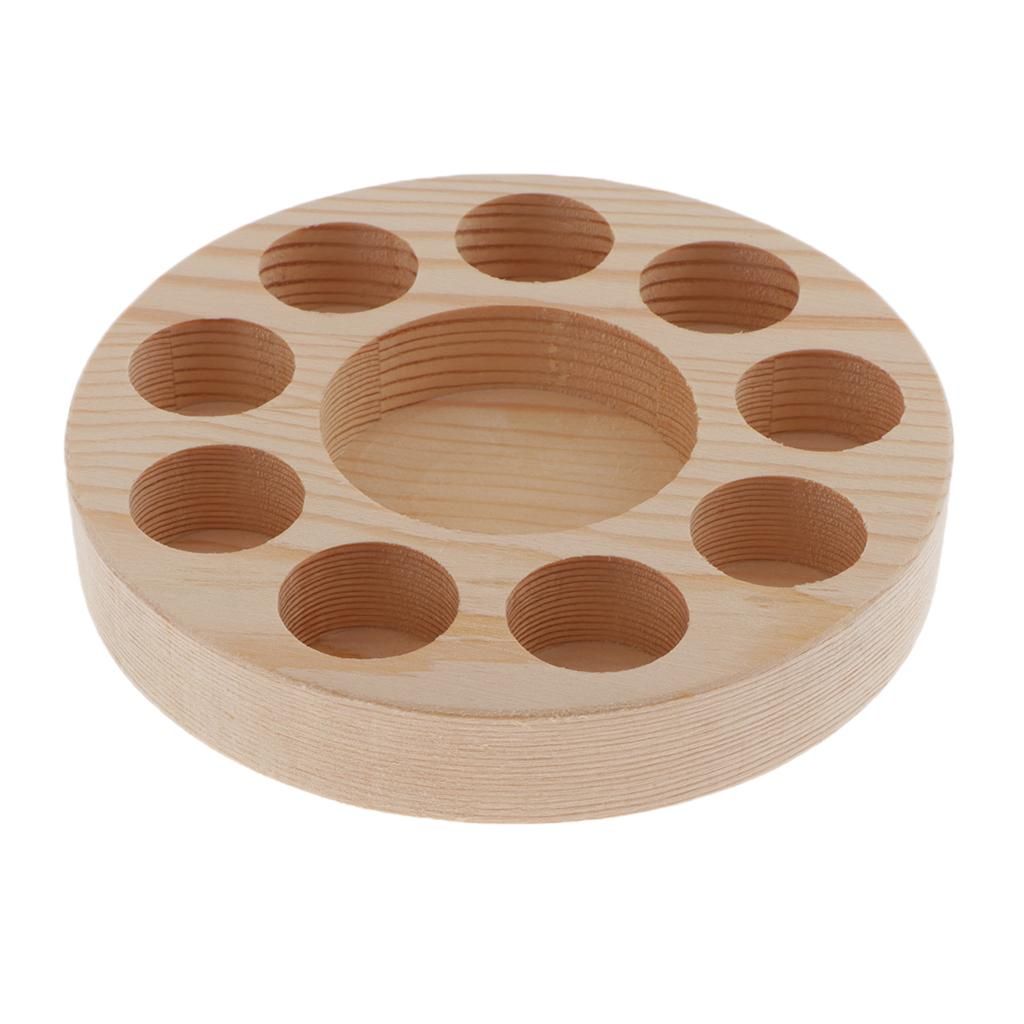 4x Wood Essential Oil Display Bottle Holder Classification Display
