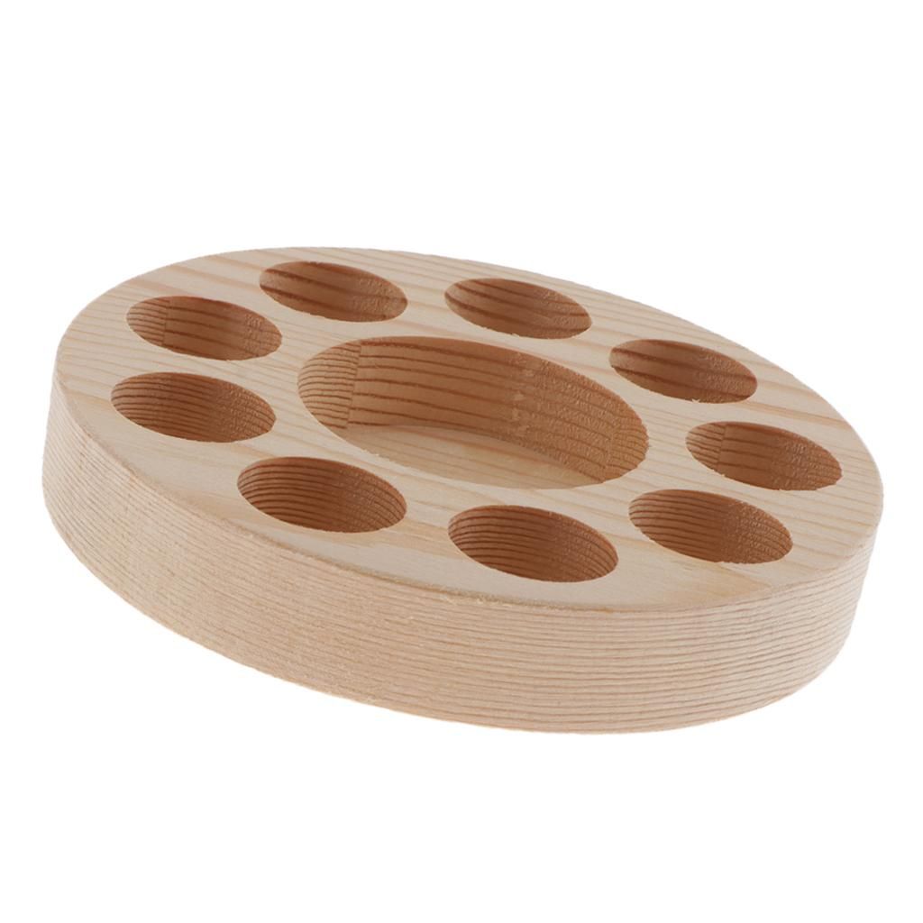 4x Wood Essential Oil Display Bottle Holder Classification Display
