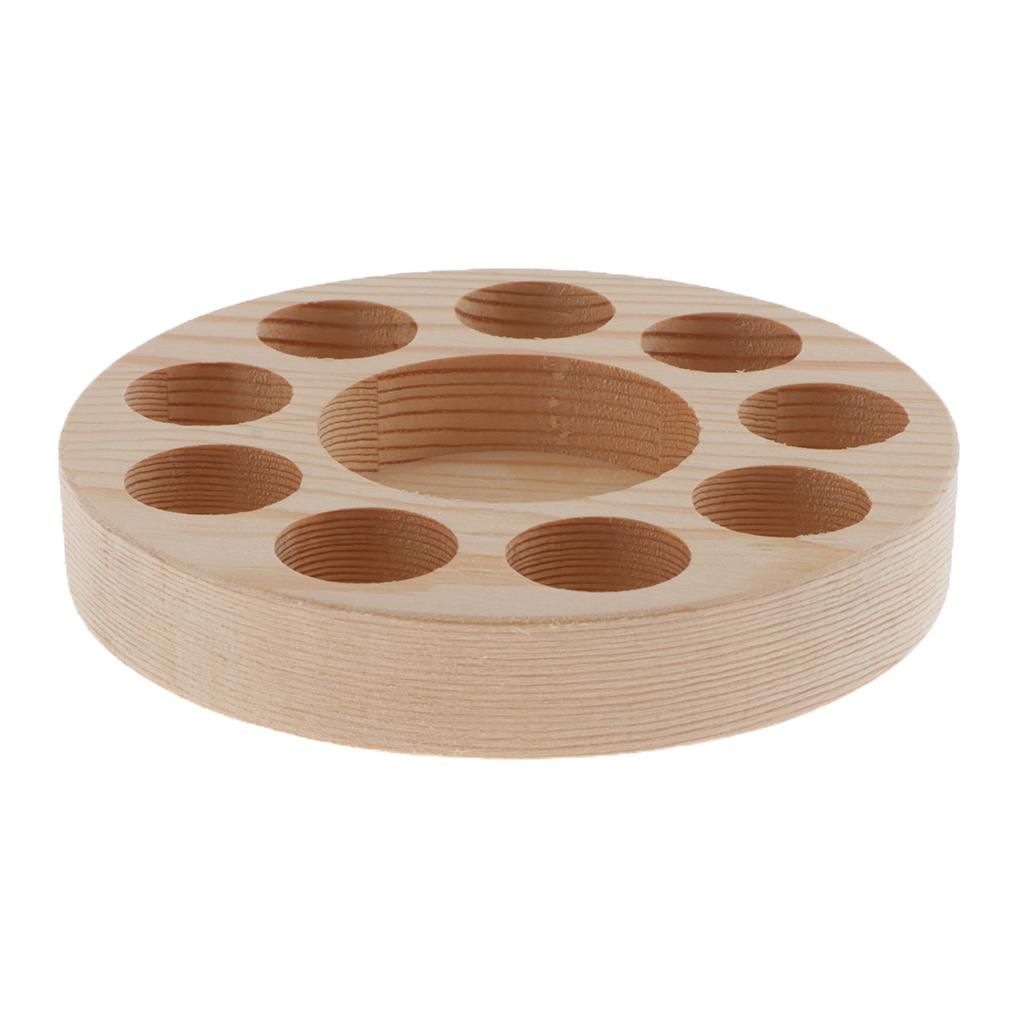 4x Wood Essential Oil Display Bottle Holder Classification Display