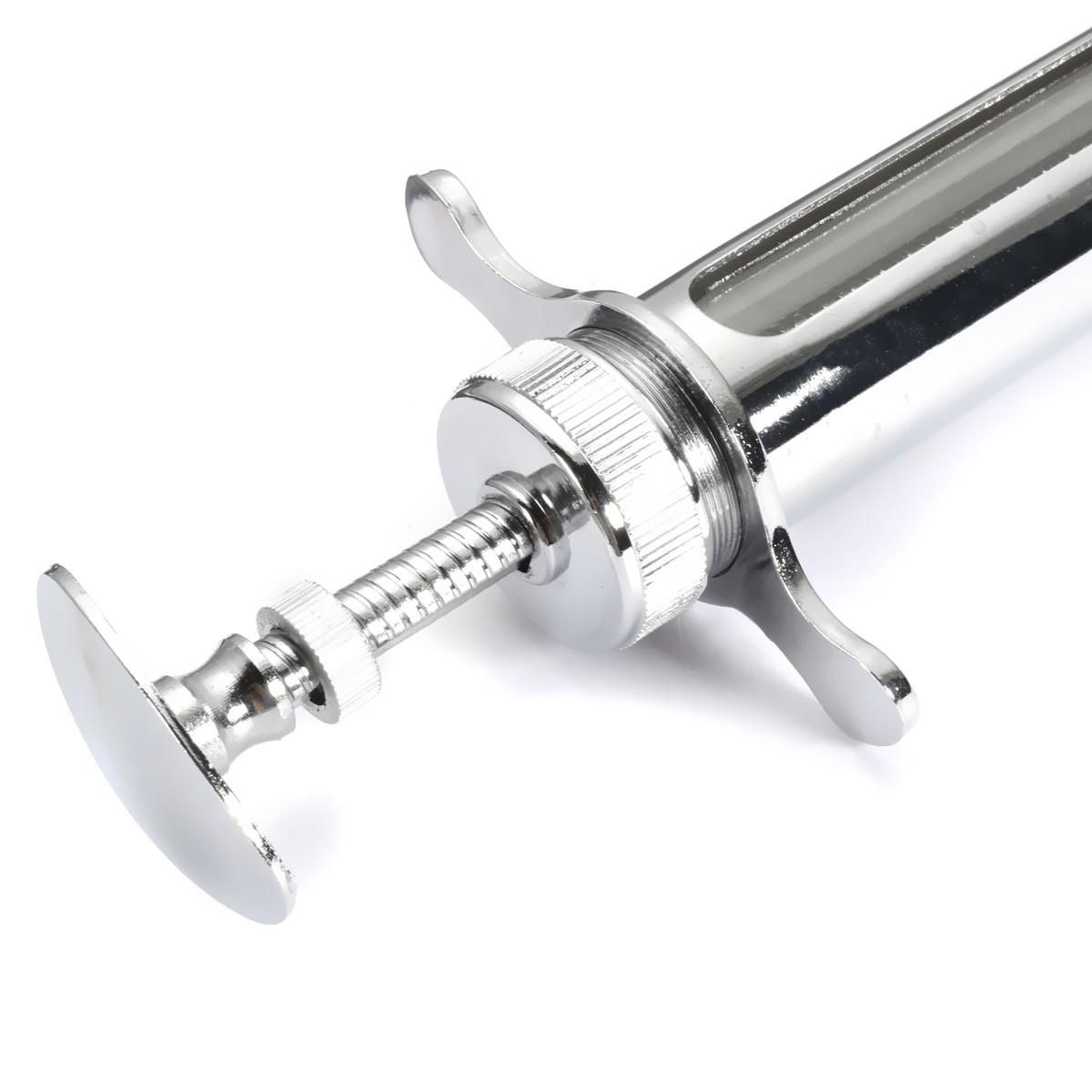 50ml Pro Stainless Steel Animal Syringe Husbandry Veterinary Lab Pet Injector
