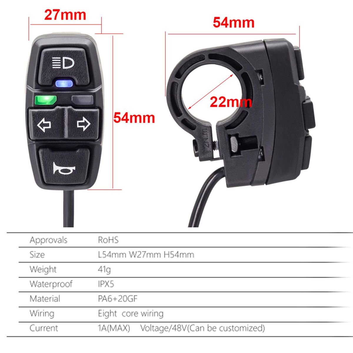 Scooter Light  Turn  Electric Bike Switch
