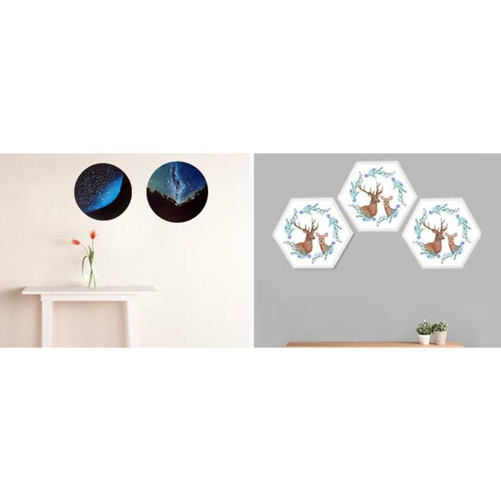 Artist Plain Blank Stretched Canvas Boards Wooden Frame Diameter 20cm