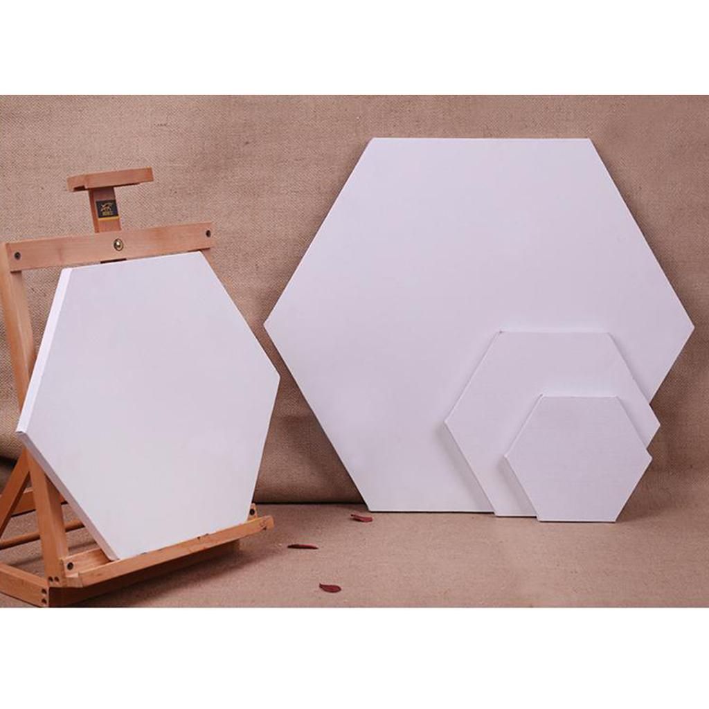 Artist Plain Blank Stretched Canvas Boards Wooden Frame Diameter 20cm