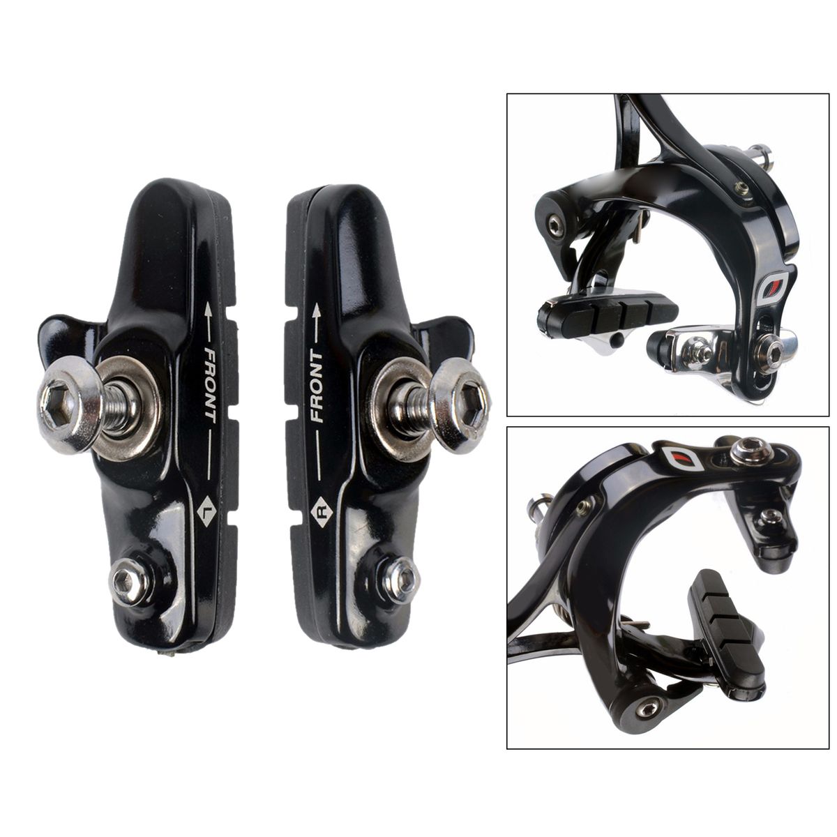 Bike Brake Pads Set, 1 Pair Road Mountain  C Black