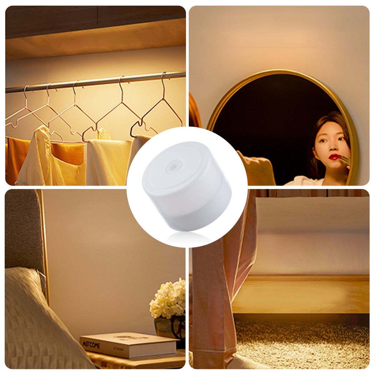 Motion Sensor Light 3Pcs AA Battery Powered  Touch-sensitive