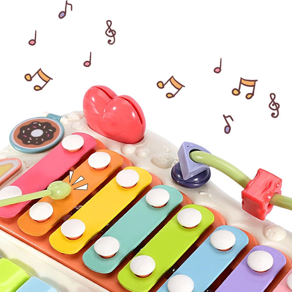 Toddlers Colorful Piano Toy Melody Magic 2-in-1 Baby Xylophone Piano Green