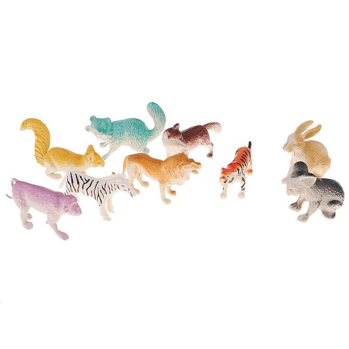 36Pcs Wildlife Animal Lion Tiger Action Figure Toys Model For Kids