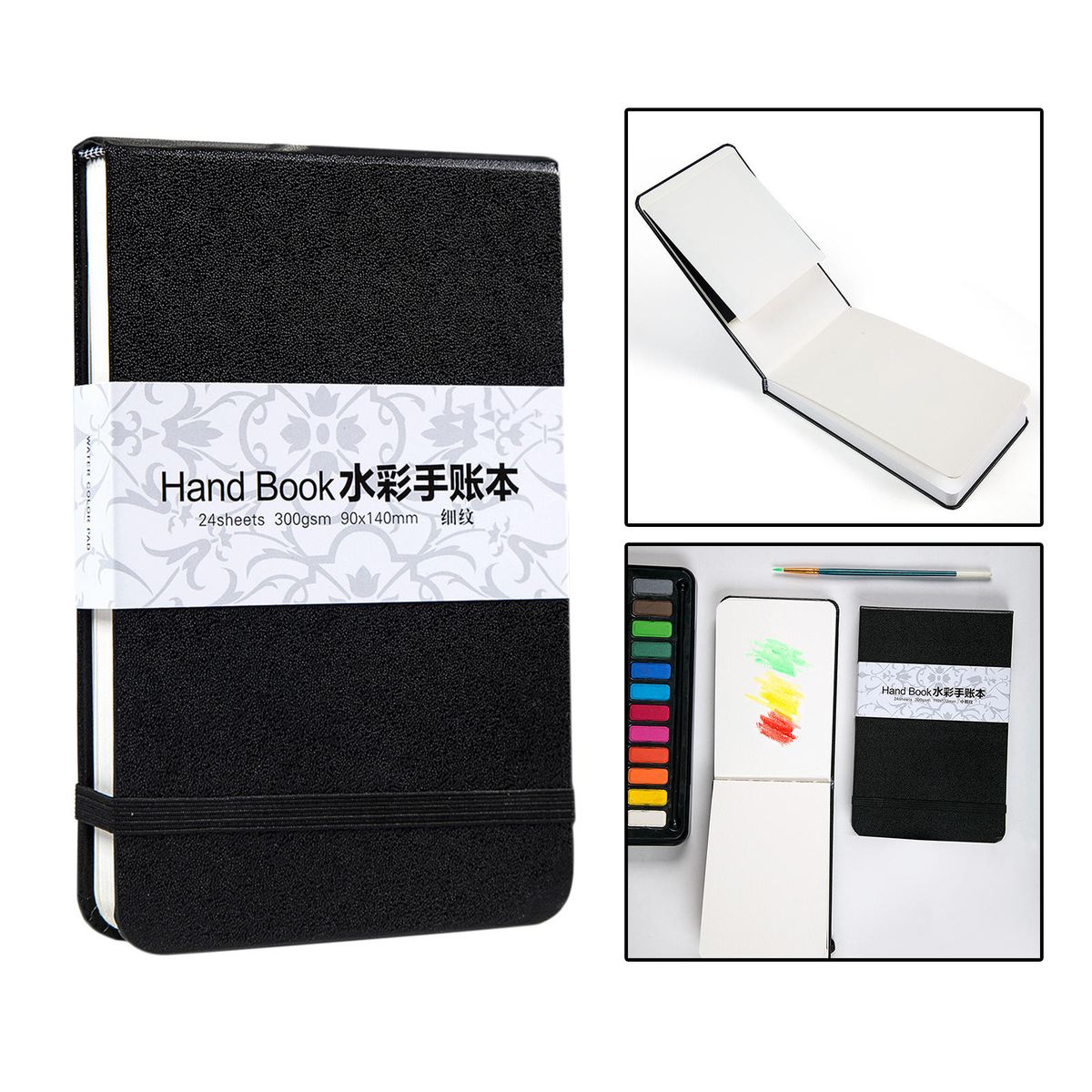 Book Paper Hand Account Drawing Hard Cover Writing Pencils Book A