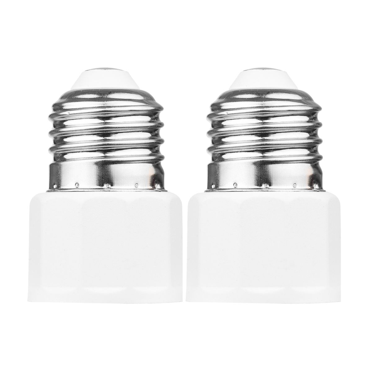 2 PCS E26 E27 Light Bulb Socket Adapter 2 Or 3 Prong AC