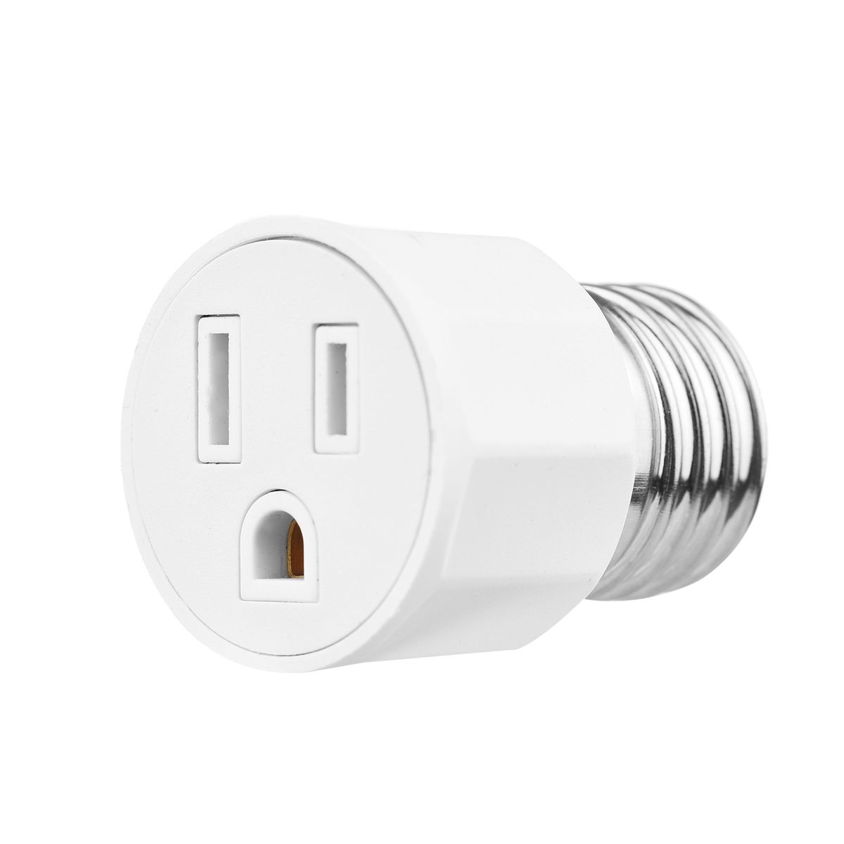 2 PCS E26 E27 Light Bulb Socket Adapter 2 Or 3 Prong AC