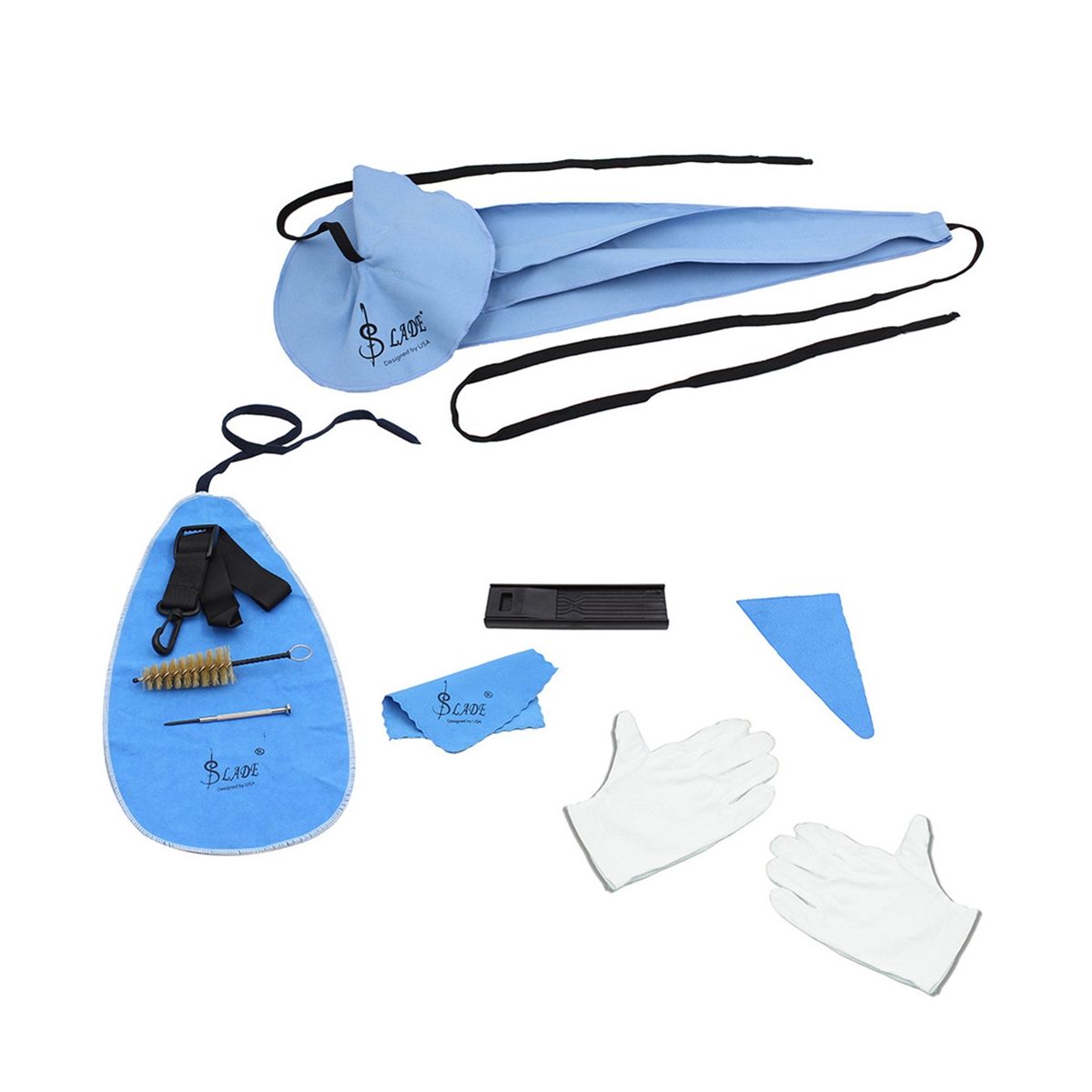 SLADE Saxophone Special Accessories Saxophone Cleaning 10-Piece Tube Music Cleaning and Maintenance Set