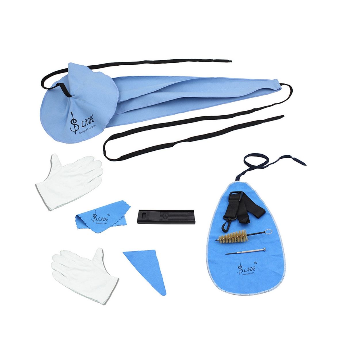 SLADE Saxophone Special Accessories Saxophone Cleaning 10-Piece Tube Music Cleaning and Maintenance Set