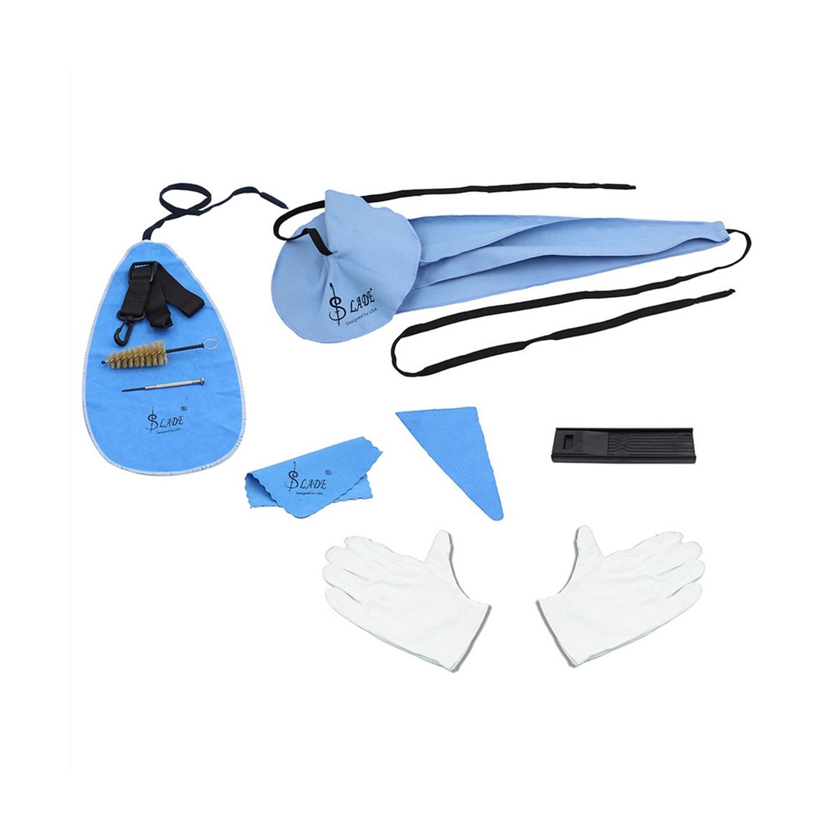 SLADE Saxophone Special Accessories Saxophone Cleaning 10-Piece Tube Music Cleaning and Maintenance Set