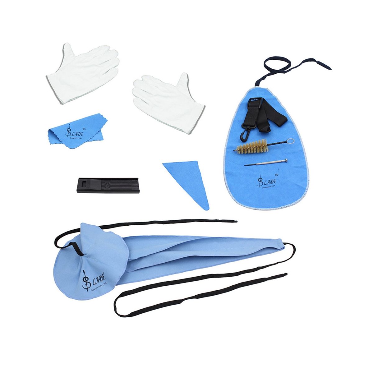 SLADE Saxophone Special Accessories Saxophone Cleaning 10-Piece Tube Music Cleaning and Maintenance Set