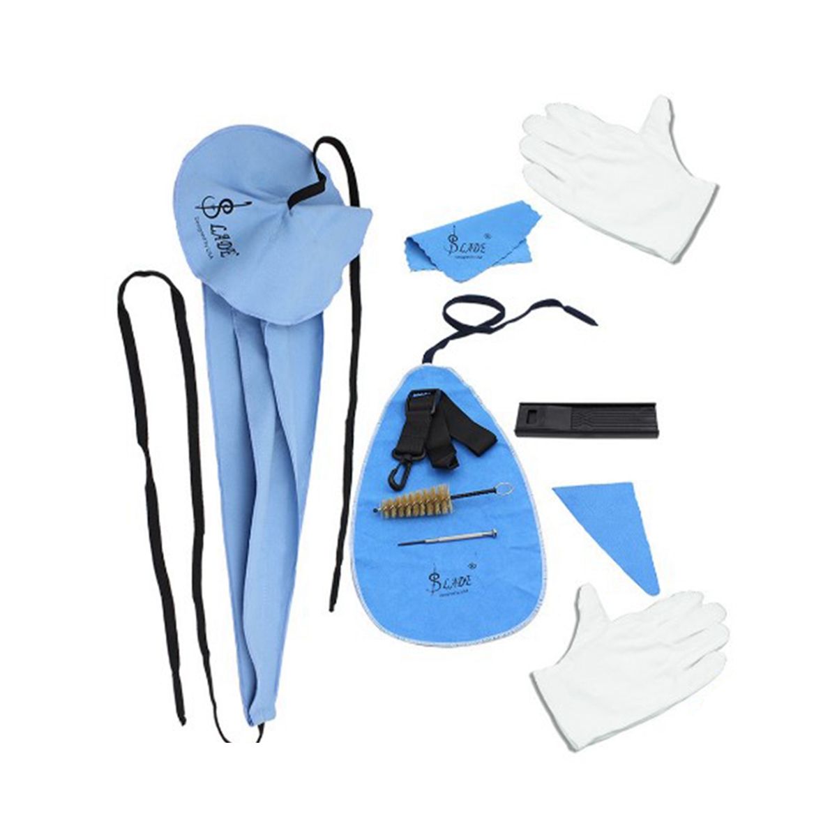 SLADE Saxophone Special Accessories Saxophone Cleaning 10-Piece Tube Music Cleaning and Maintenance Set