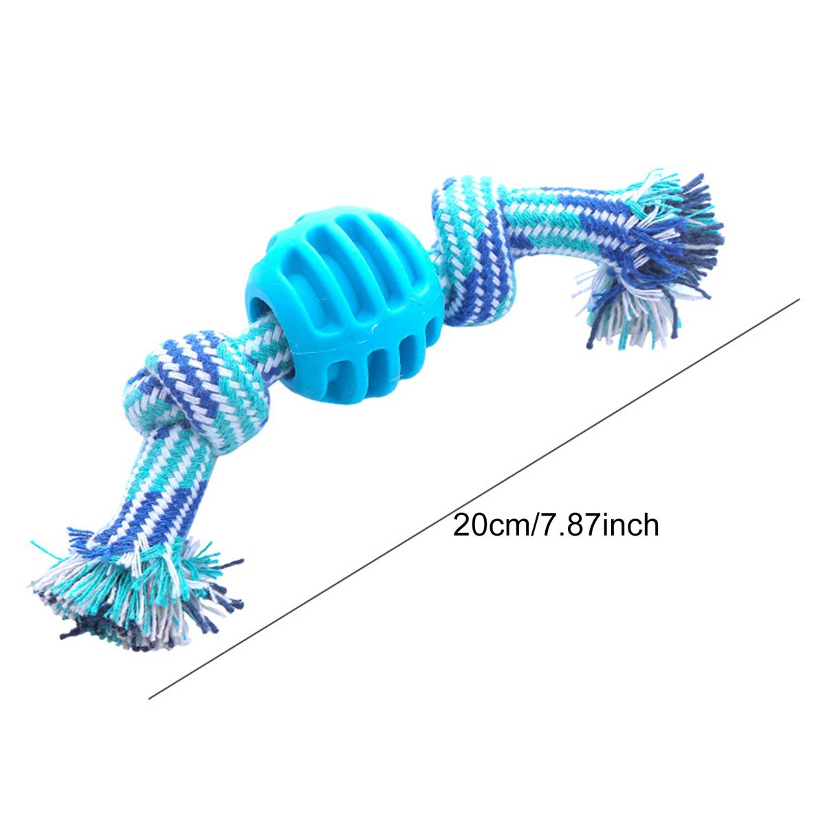 Dogs Toy Tooth Cleaning Indestructible Solid Core Elastic Ball Blue