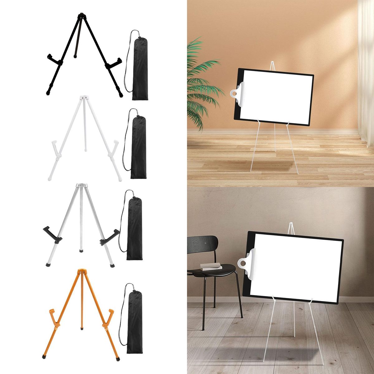 Tripod Display Easel Stand Metal Easel Stable Black
