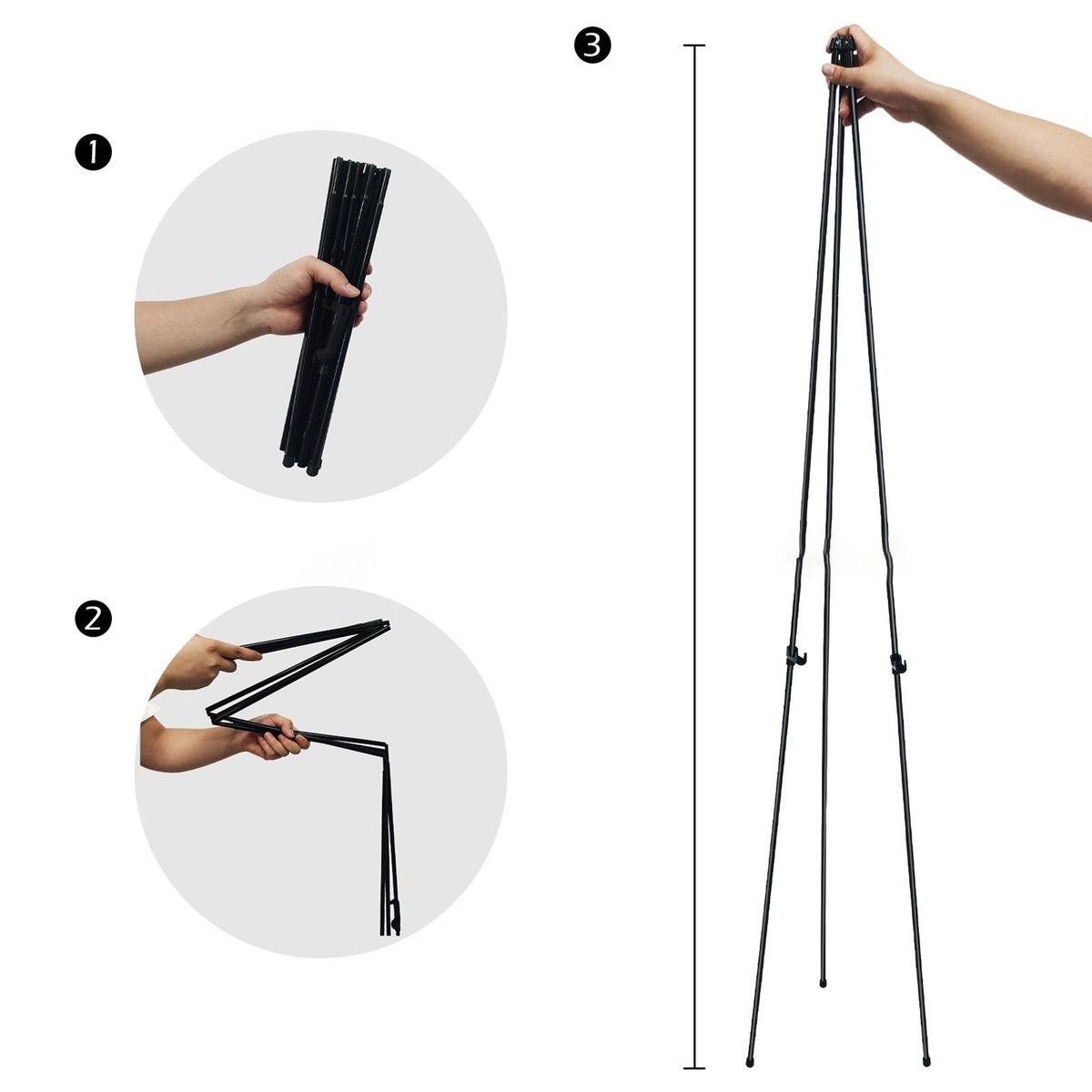 Tripod Display Easel Stand Metal Easel Stable Black