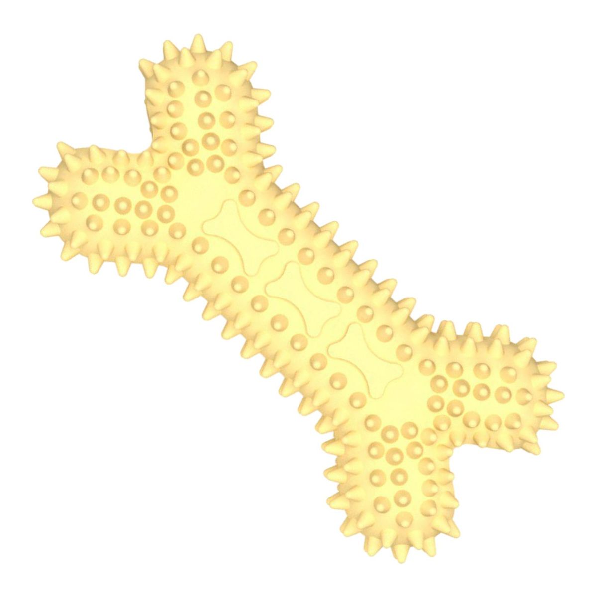 Pet Molar Stick Groove Design Bite Resistant Toy for Teeth Gum Massage Yellow