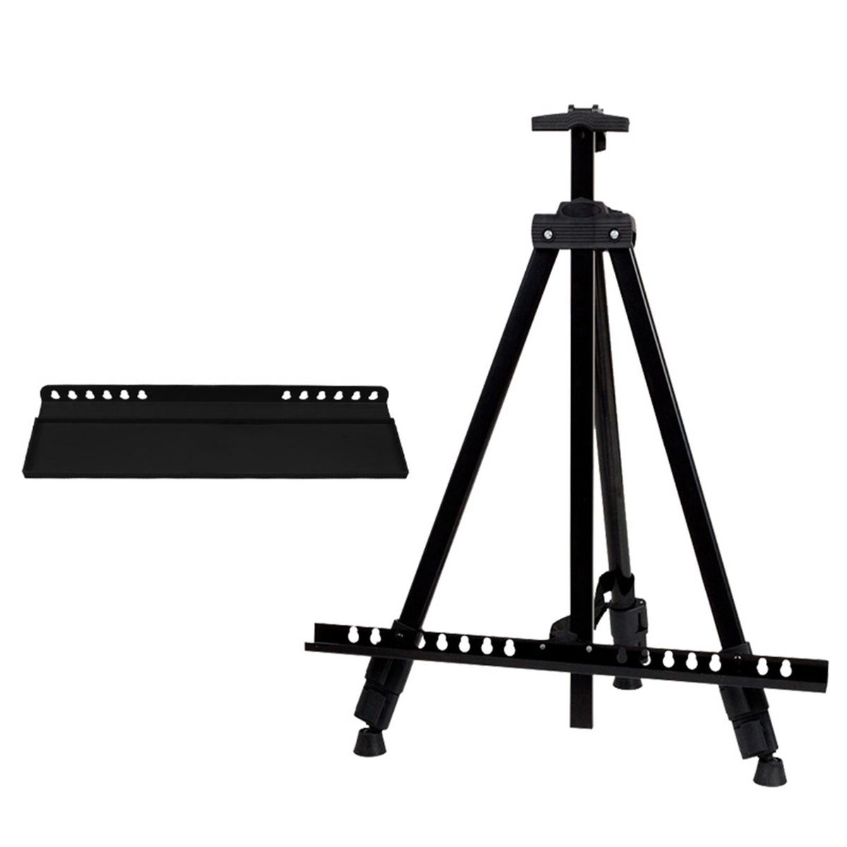 Folding Easel Collapsible Portable Stand Display For Canvases Black