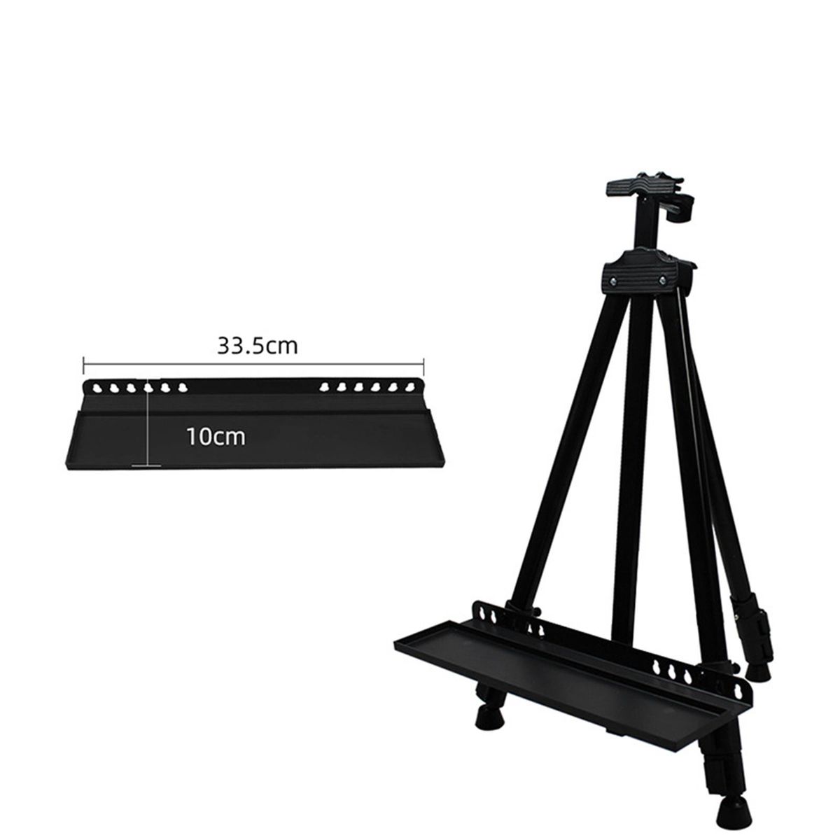 Folding Easel Collapsible Portable Stand Display For Canvases Black