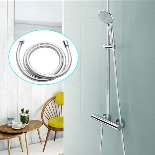 PVC Hand Held Shower Hose G1/2'' Showerhead Pipe Bathroom 2m