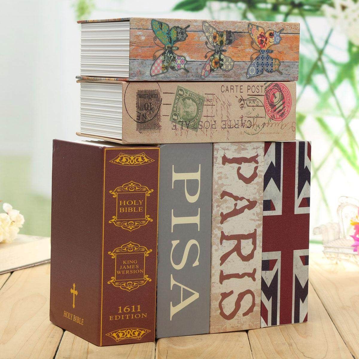 NEW Dictionary Book Secret Safe Security Key Lock Money Cash Jewellery Box Bible Bible