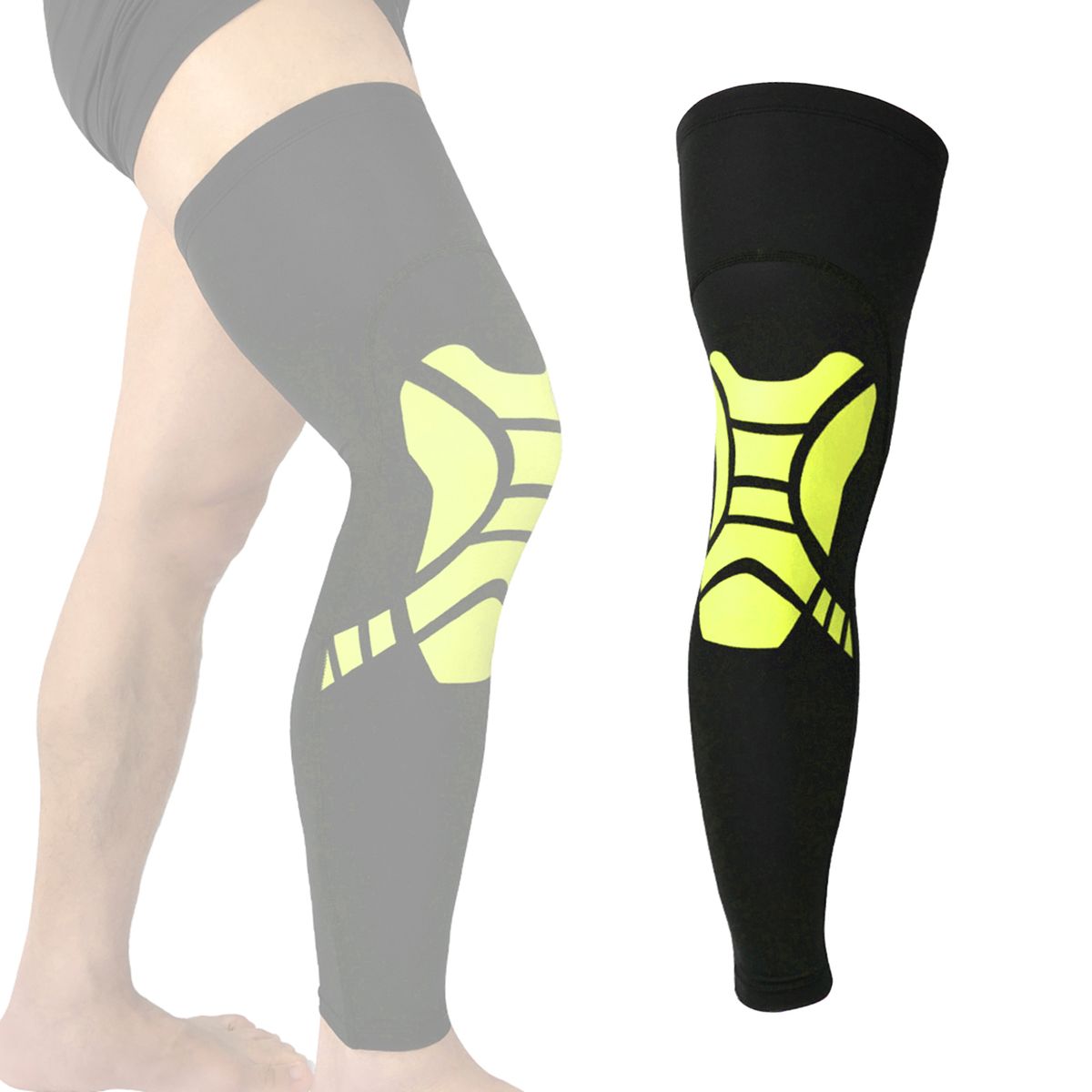Leg Support  Compression Sleeve  Running Sports Black And