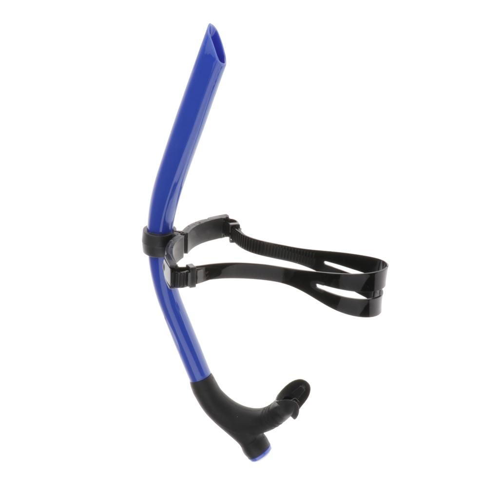 Swimmers Training Snorkel Pool Open Water Swimming Breath Tube W Blue