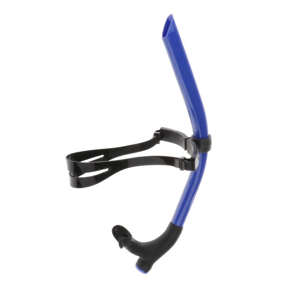 Swimmers Training Snorkel Pool Open Water Swimming Breath Tube W Blue