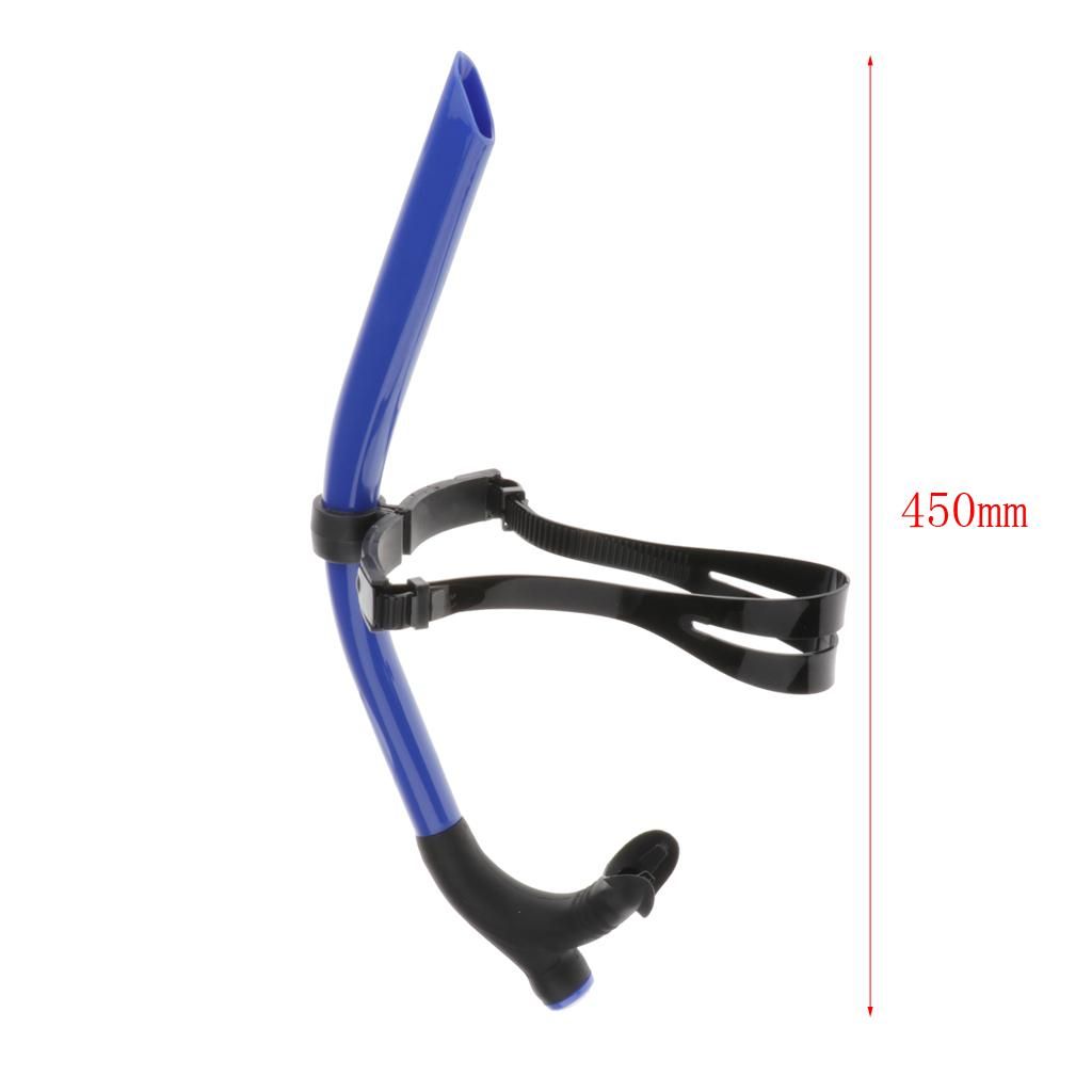 Swimmers Training Snorkel Pool Open Water Swimming Breath Tube W Blue