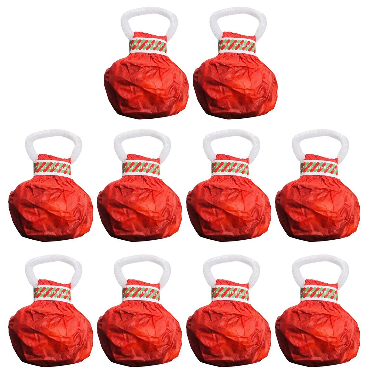 Hand Throw Streamers 10pcs Celebration Streamer Popper Set for Parties Multicolor