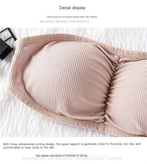 2PC Sexy Lingerie Strapless Brassiere Top Push Up Bras Gifts