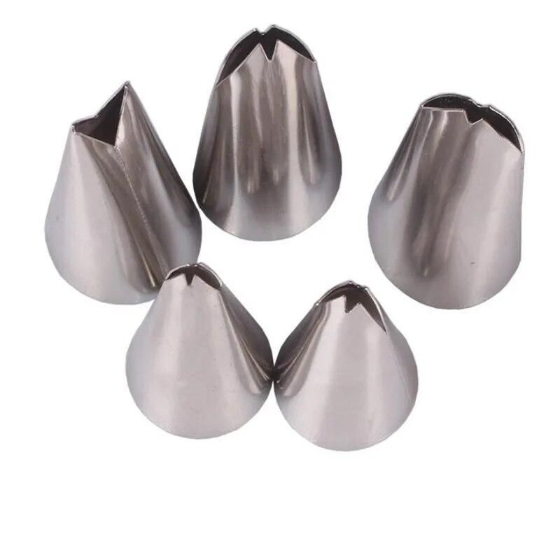 Leaves Set Nozzles 5Pcs Seam Stainless Steel Icing Piping Nozzle Pastry Tips For Cream Cake Fondant Baking Decorating Tools