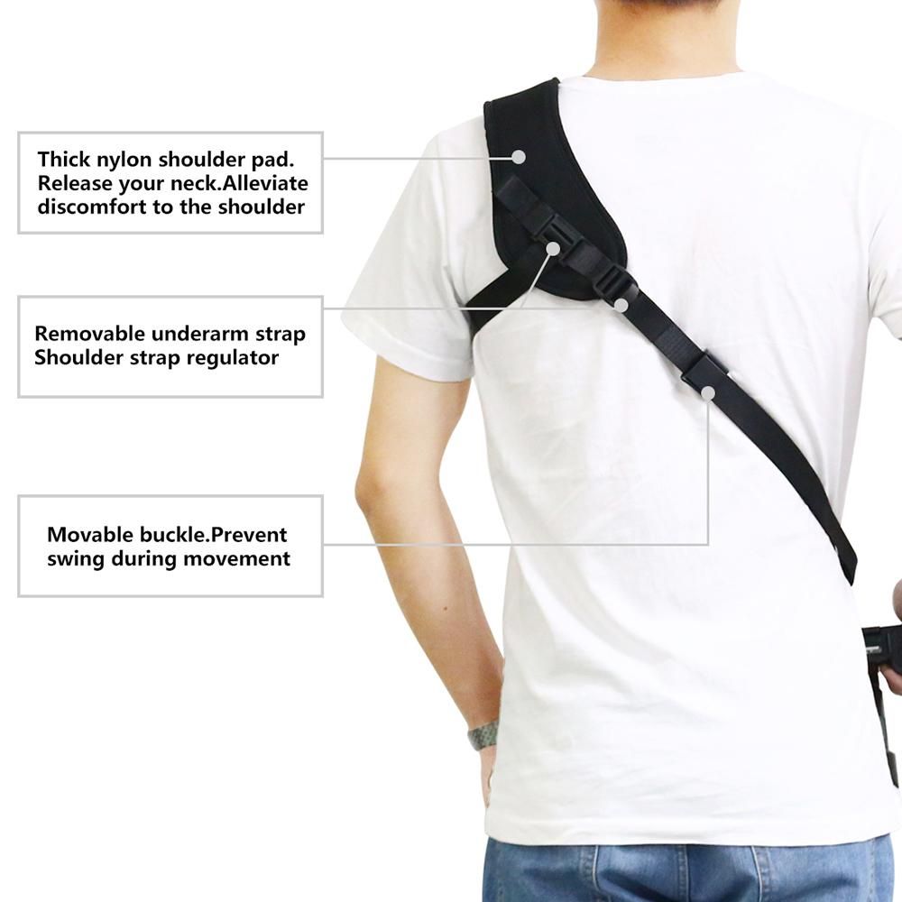 PULUZ Camera Strap Quick Release Shoulder Belt Anti-Slip Soft Pad Belt Quick Rapid Shoulder Sling with Metal Hook for SLR/DSLR Cameras